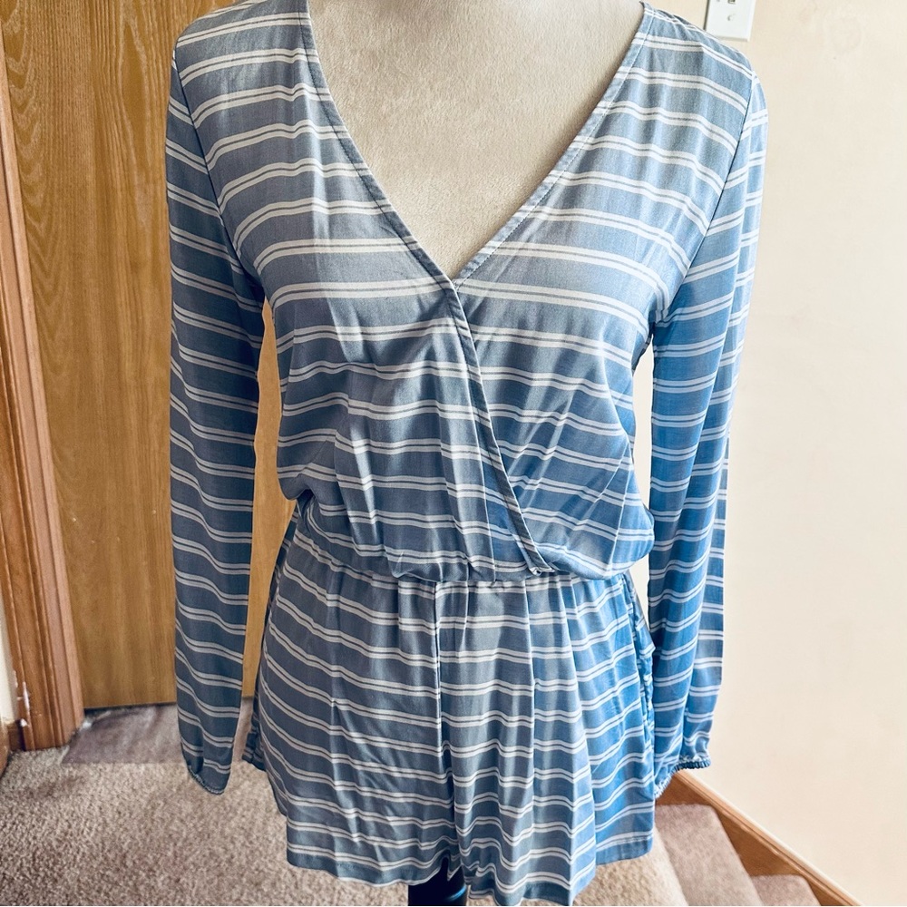 Junior’s Forever 21 Striped Long Sleeved Romper, NWT, S